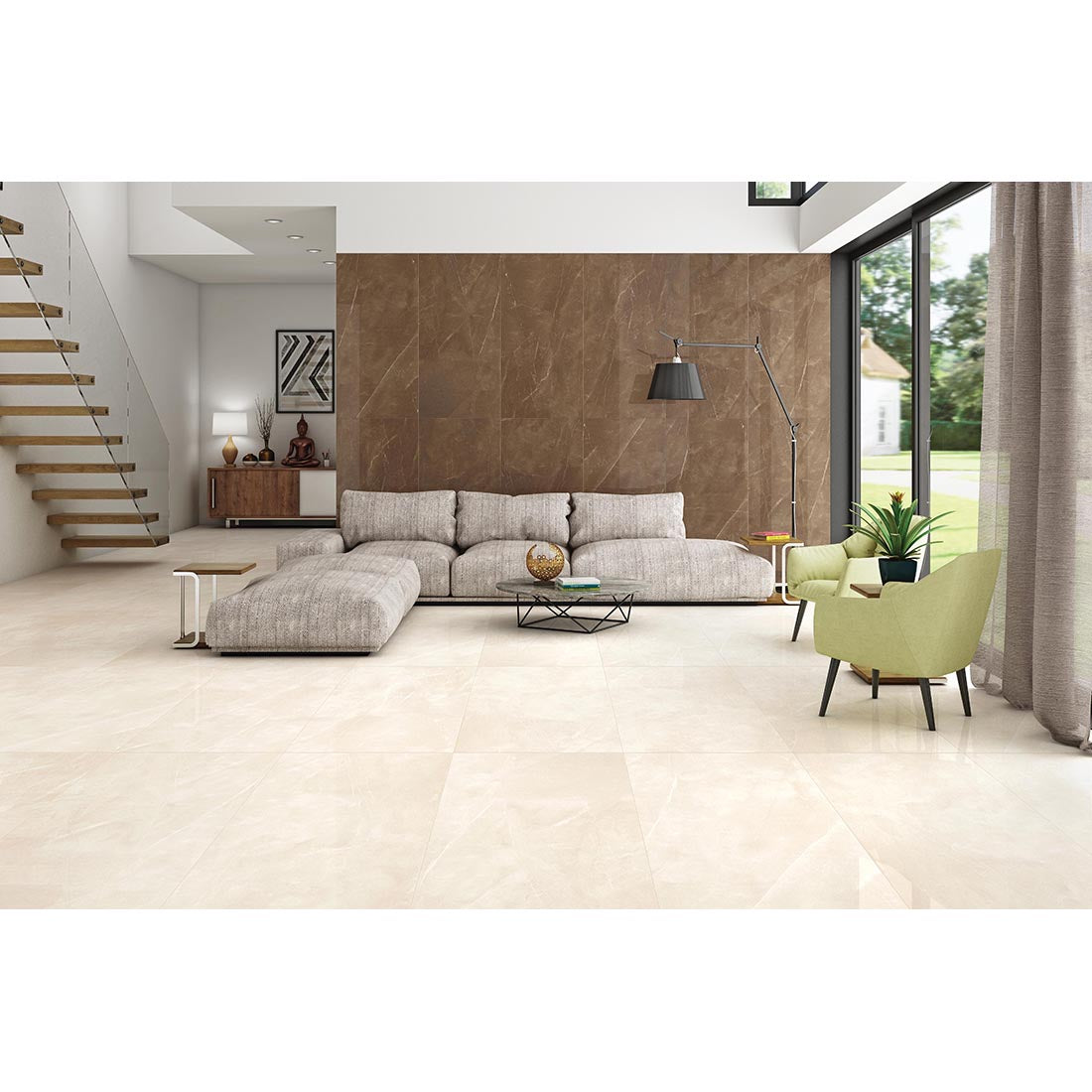 Armani crema Porcelain Gloss tiles, 60cm x 60cm tiles, my tile store UK burton showroom, pallets available cheap prices UK delivery