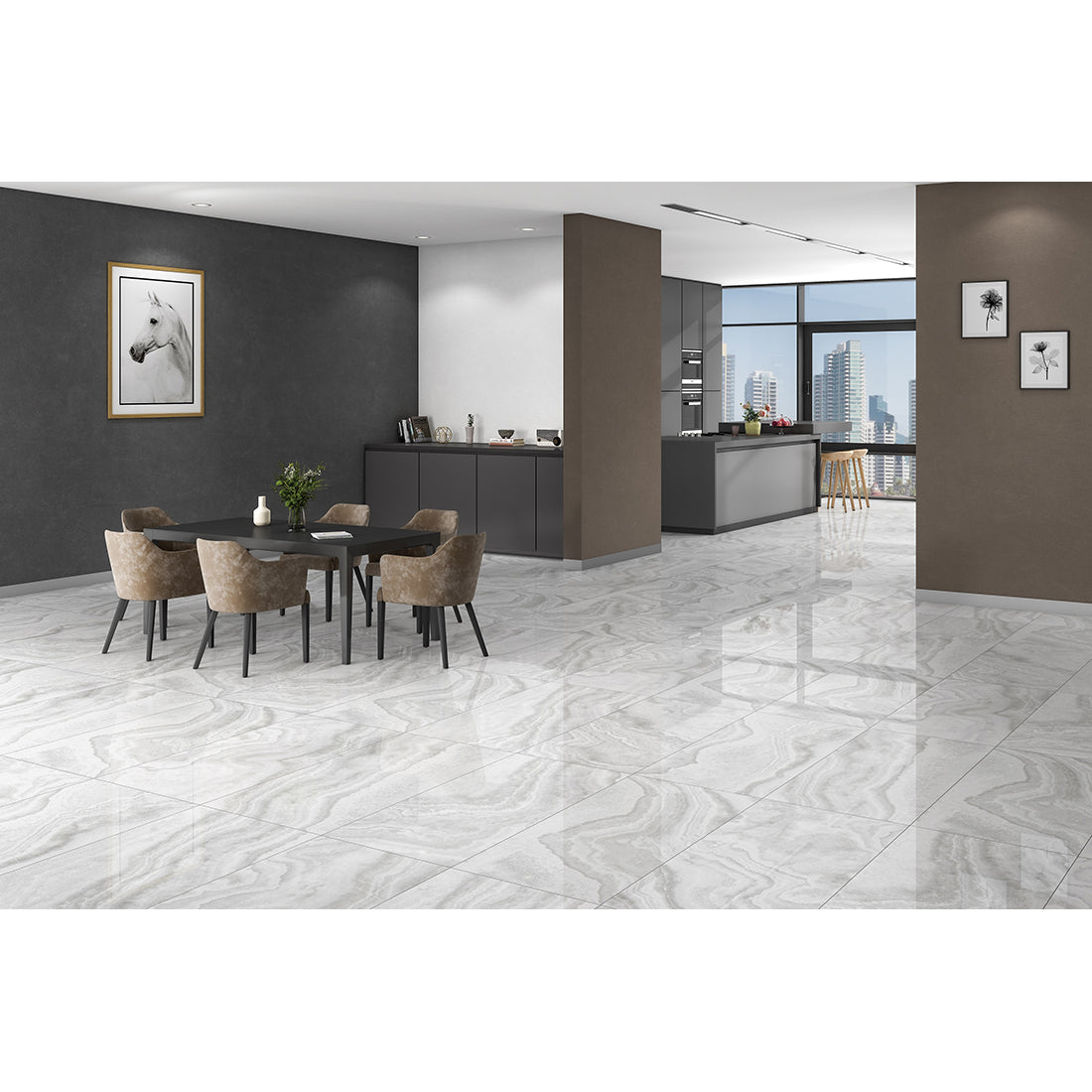 Belfino Silver porcelain Gloss tiles, 60cm x 120cm tiles, my tile store UK burton showroom, wall and floor tiles available cheap prices UK delivery